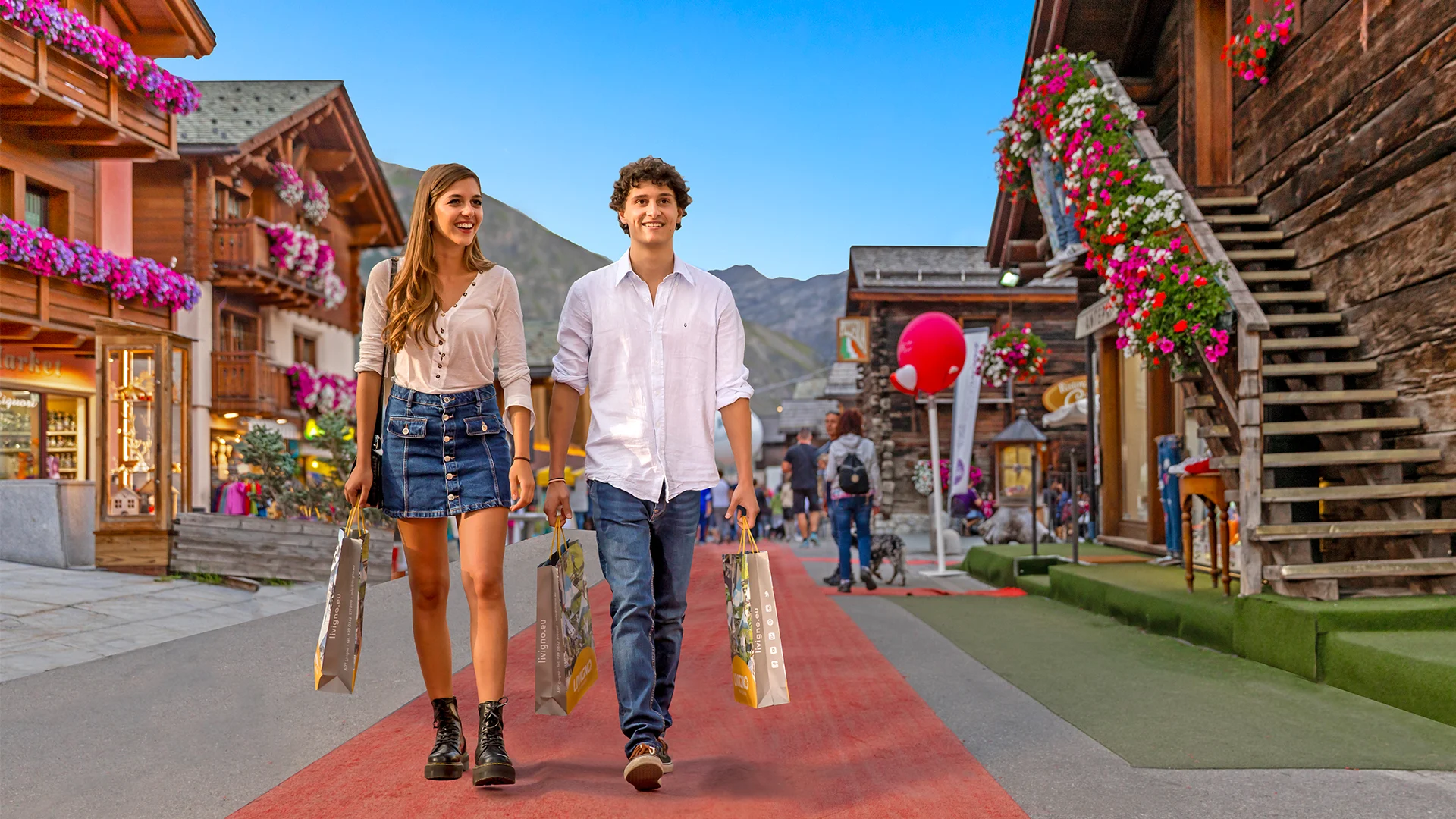 Via Plan, il centro pedonale di Livigno